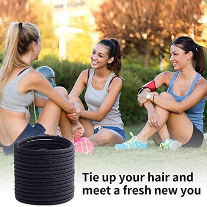 30/50/100pcs Hair Tie Girls with Black Hair Tie High Elastic Rubber Band for Women Men Thin Hair Tie Hair Accessories Hair Ties