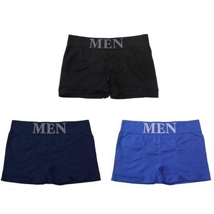 3Pcs/Lot Men&#39;s Panties Underwear Boxers Breathable Man Boxer Solid Underpants Comfortable Male Brand Shorts Black Blue Underwear