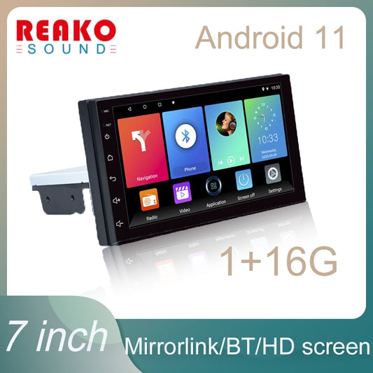 REAKOSOUND Andriod 11 1Din 7&#39;&#39; GPS Navigation Multimedia Video Player MirrorLink Wifi Car Audio For Universal Volkswagen Nissan