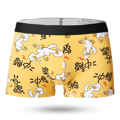 Man Women Modal Cute Lovely Cat Cartoon Underwear Fashion Personality Middle Waist Elasticity Breathable Panties Boxers