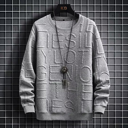 Spring Autumn Men&#39;s Sweatshirt Korean Fashion Streetwear English Long Sleeve Top Men Trend Men Clothing Harajuku Pullover Hoodie