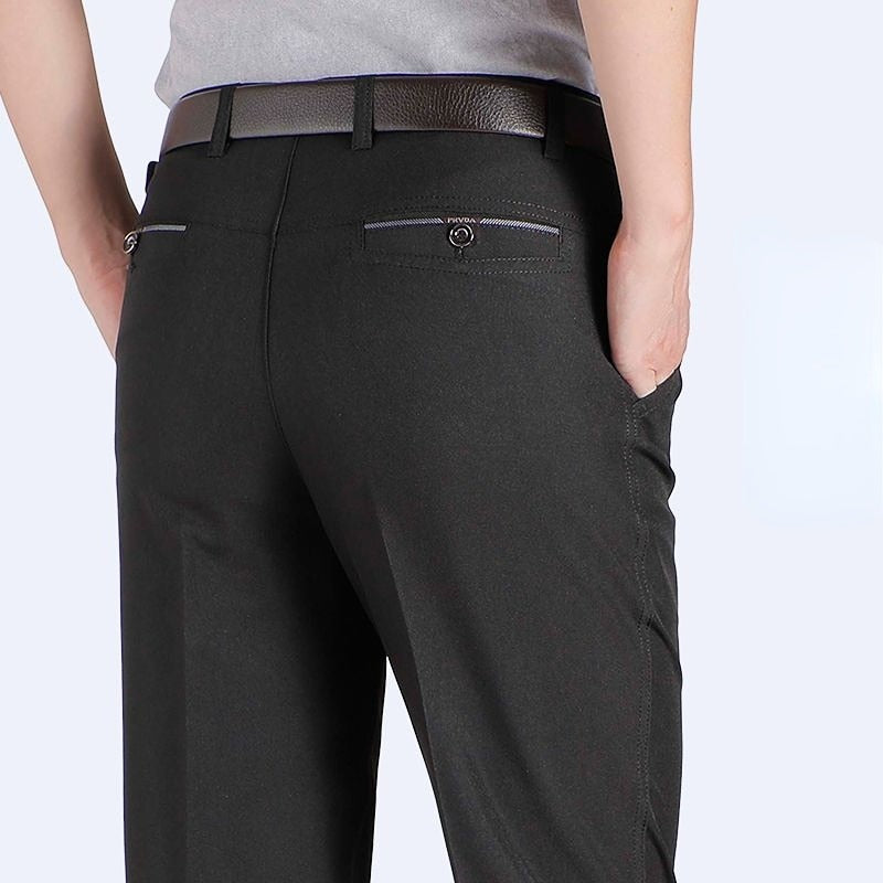 Formal Pants Men&#39;s Summer Thin Autumn Thick Black Blue Grey Stretch Bussiness Loose Suit Big Plus Size Office Trousers YYQWSJ