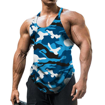 Summer Camouflage Tank Top Men Breathable Bodybuilding Tee Gym Clothing Men Man Sleeveless Shirt Fashion Gym Wear Fitness Tee