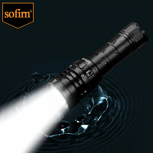 Sofirn SD05 Scuba Diving Flashlight XHP50.2 21700 Lantern 3000lm IPX8 Waterproof Magnetic Ring Orange Peel Reflector 18650 Torch