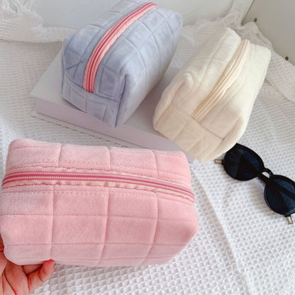 Large Capacity Plush Cosmetic Storage Bag Women Makeup Organizer Handbag Stationery Bag Pencil Case Pencilcase Pen Box Supplies