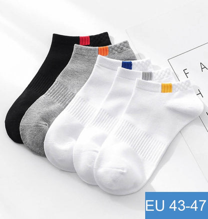 10 Pieces=5 Pairs/lot Men Socks Mesh Breathable Short Casual Socks Summer Cotton Sports Socks Absorb Sweat Ankle Socks Set Meias