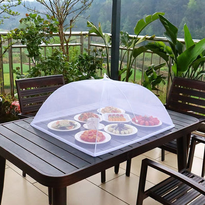 Foldable Food Mesh Cover Fly Anti Mosquito Pop-Up Food Cover Umbrella Meal Vegetable Fruit Breathable Cover Kitchen Accessories