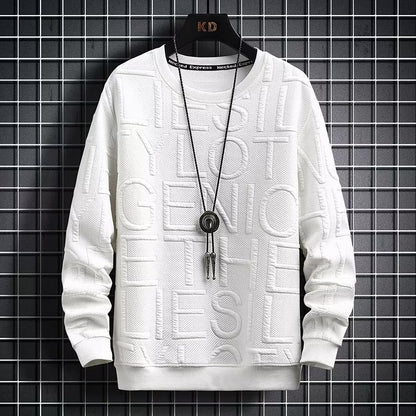 Spring Autumn Men&#39;s Sweatshirt Korean Fashion Streetwear English Long Sleeve Top Men Trend Men Clothing Harajuku Pullover Hoodie