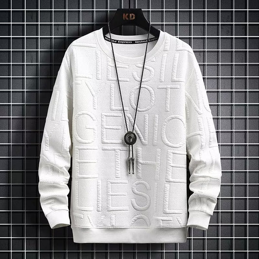 Spring Autumn Men&#39;s Sweatshirt Korean Fashion Streetwear English Long Sleeve Top Men Trend Men Clothing Harajuku Pullover Hoodie