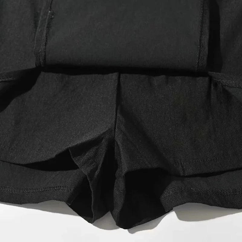 Sexy Split Shorts Skirt Women&#39;s Office Ladies Suit Skirt Summer New Black Mini A-line Pants Skirt High Waist Wide Leg Shorts