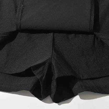 Sexy Split Shorts Skirt Women&#39;s Office Ladies Suit Skirt Summer New Black Mini A-line Pants Skirt High Waist Wide Leg Shorts