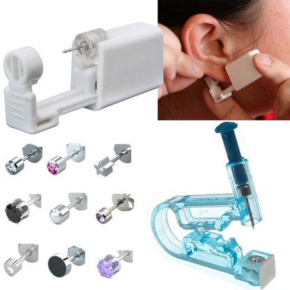 1/2/4Pcs Disposable Sterile Ear Piercing Unit Cartilage Tragus Helix Piercing Gun No Pain Piercer Tool Machine Kit Stud Jewelry