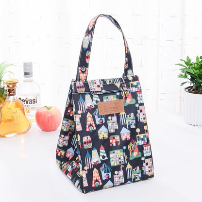 Fashion Lunch Bag Insulated Thermal  Lovely Cat Multicolor Breakfast Box Bags Women Portable Hand Pack Picnic Travel Products