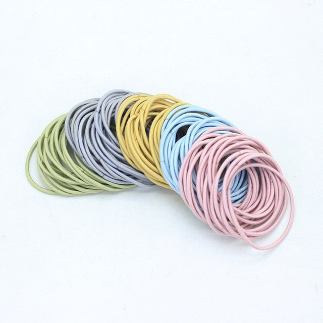 30/50/100pcs Hair Tie Girls with Black Hair Tie High Elastic Rubber Band for Women Men Thin Hair Tie Hair Accessories Hair Ties