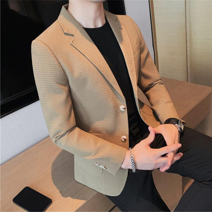 2022 Casual Suit Jackets Blazer for Men Wedding Slim Fit Outwear Oversized Single Breasted Blazers Elegant Luxury Coats Korean