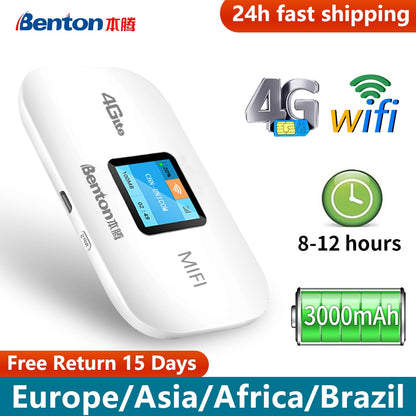 Benton 4G Lte Portable Wifi Router Type C Network Nano Card Unlimited Wireless WPS Dongle Mifi Routers Unlocked Hotspot 150Mbps