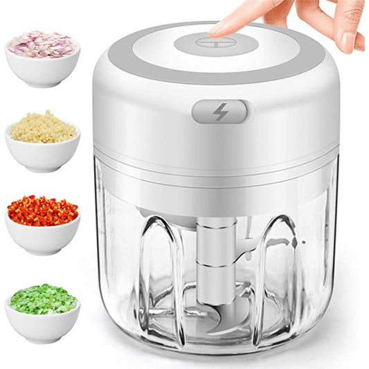 100/250ml Electric Garlic Masher Mini Chopper Vegetable Chili Meat Ginger Masher Machine USB Charging Blenders Kitchen Gadgets