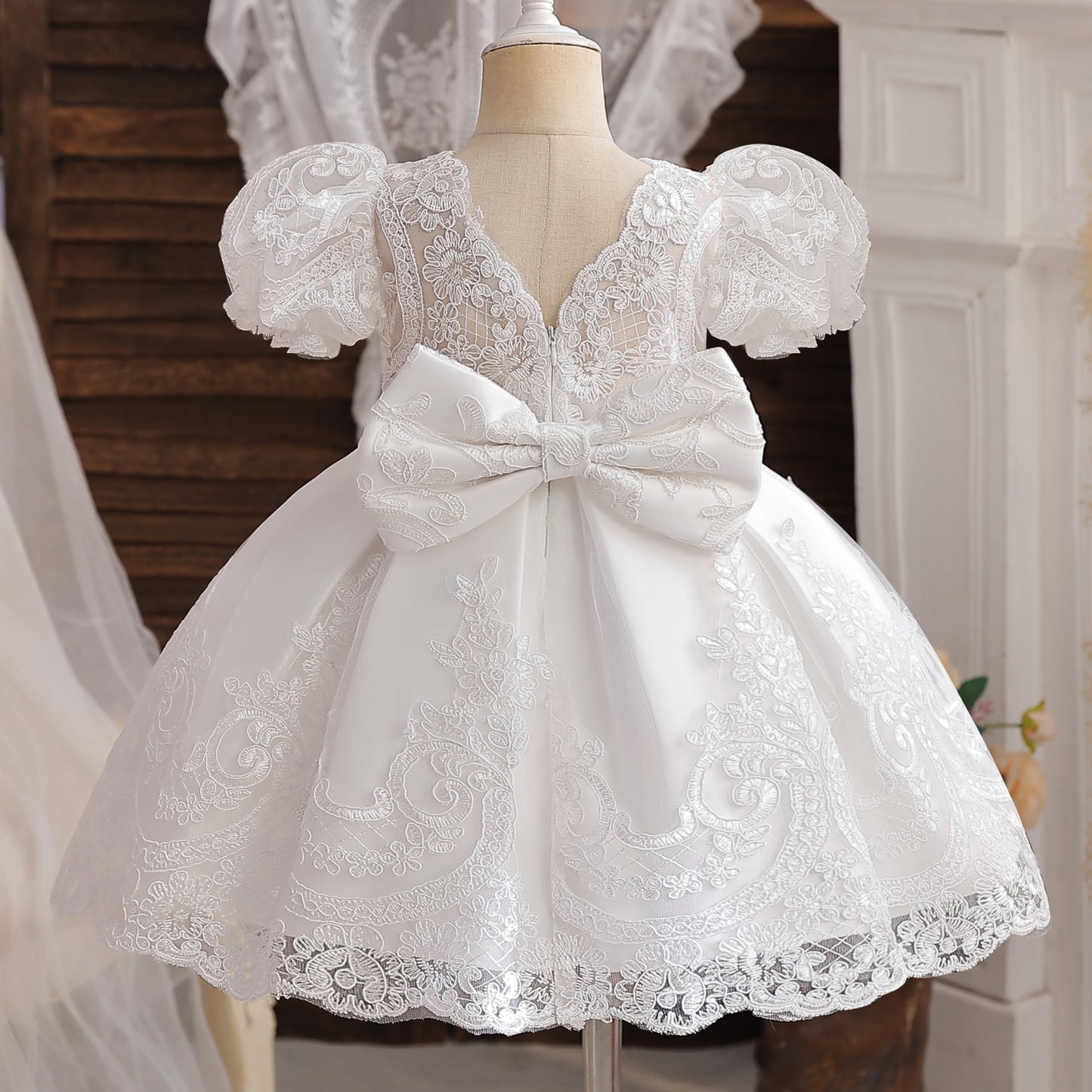 12M Baby Girl 1 Year Birthday Dress Newborn Christening Gown Infant Girls Dress Toddler Baptism Dresses Little Baby Vestidos