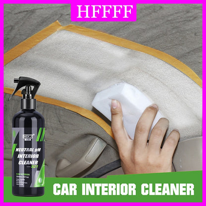 HFFFF-21 Car Interior Cleaner Car Neutral Ph Dust Remover Seat Liquid Leather Cleaner Roof Dash Cleaning Foam Spray Car Care