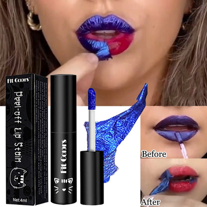 5 Colors Peel Off Lip Gloss Amazing Non-Stick Cup Matte Velvet Liquid Lipstick Waterproof Lasting Tear-Off Red Lip Tint Makeup