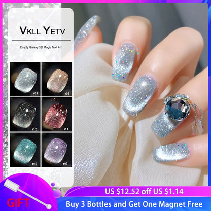 Shiny Cat Eye Gel Polish Magnet Reflective Manicure Semi Permanent Paints Varnish Hybrid Colored Glitter Uv Nail Art Glitter