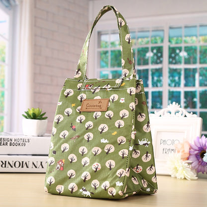 Fashion Lunch Bag Insulated Thermal  Lovely Cat Multicolor Breakfast Box Bags Women Portable Hand Pack Picnic Travel Products