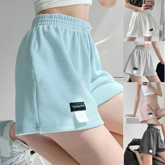 Women&#39;s Shorts 2023 Summer High Waisted Sports Shorts Loose Bottoms Female Casual Elastic Waist Hot Pants Solid Color Homewear