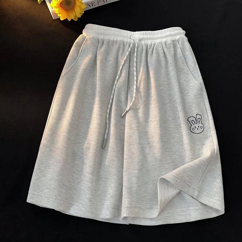 2021 Summer Korean Fashion Casual Hip-hop Men&#39;s Shorts Streetwear Basketball Smiley Graphic Print Shorts Mens Shorts Gym