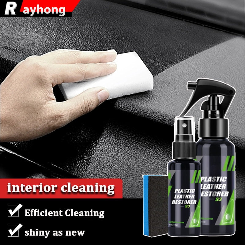 2023 New Plastic Renovator for Car Interior Spare Parts Seat Leather Liquid Wax Polish Plastic Restore Cleaner Spray Accessories