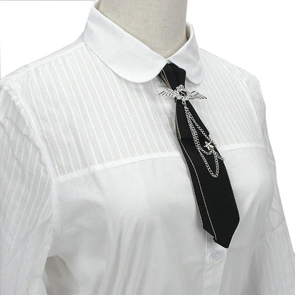 Hand Made Black Ribbon Tie Crystal Rhinestone Jewelry Men Shirts Hot New Girl Boys Collar Neck Ties School Uniform Women Necktie
