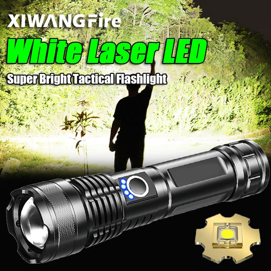 XHP70 Super Powerful Rechargeable Led Torch Variable Focus 30W Flashlight Tactical Lantern Long Shot Torch for Camping Emergency