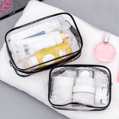 Transparent Cosmetic Bag PVC Women Zipper Clear Makeup Bags Beauty Case Travel Make Up Organizer Storage Bath Toiletry Wash Bag