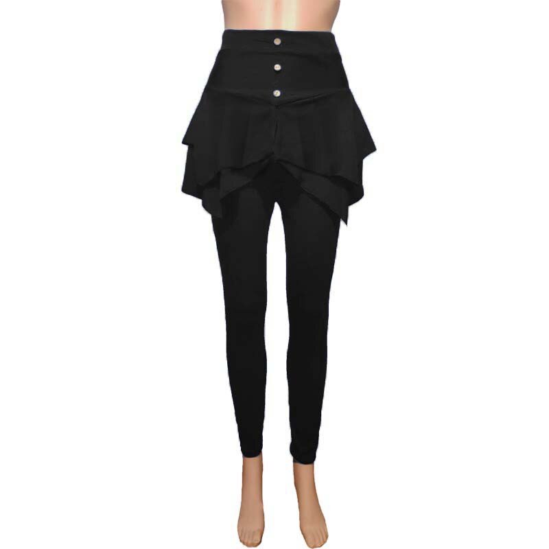 2022 New Design Popular Women leggings Casual Wear Solid Color Slim Fit Three Button Bottomed Pants Skirt Sexy And Comfortable