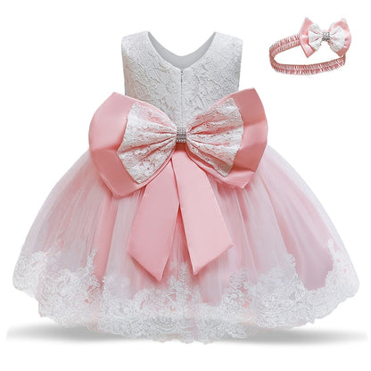 12M Baby Girl 1 Year Birthday Dress Newborn Christening Gown Infant Girls Dress Toddler Baptism Dresses Little Baby Vestidos