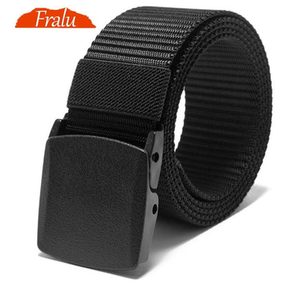 FRALU Automatic Buckle Nylon Belt Male Army Tactical Belt Mens Military Waist Canvas Belts Cummerbunds High Quality Strap