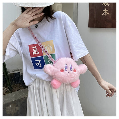 Cartoon Kirby Star Game plush messenger bag Kirby Plush Toy Girl hand crossbody Women Mobile Phone Bag Coin Purse Kids Xmas Gift