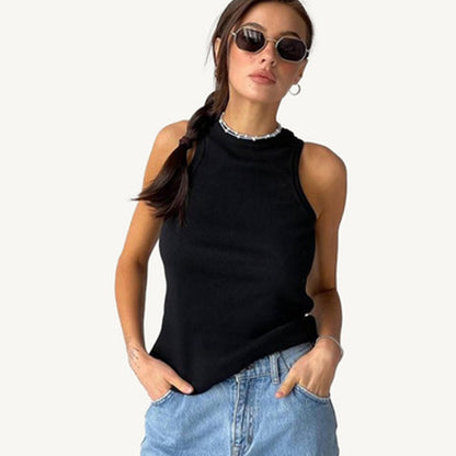 Summer Sexy Backless Tank Top Women Sleeveless Vest Quality Y2k Knitted Camis Tank Tops Women Casual Solid Color Basic Camisole
