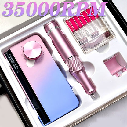 NEW 35000RPM Rechargeable Nail Drill Manicure Machine With Pause Mode Nail Salon Equipment Nail Gel Cutting Remove Nail Sander