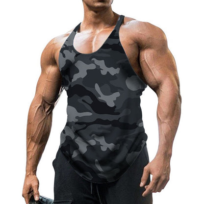 Summer Camouflage Tank Top Men Breathable Bodybuilding Tee Gym Clothing Men Man Sleeveless Shirt Fashion Gym Wear Fitness Tee