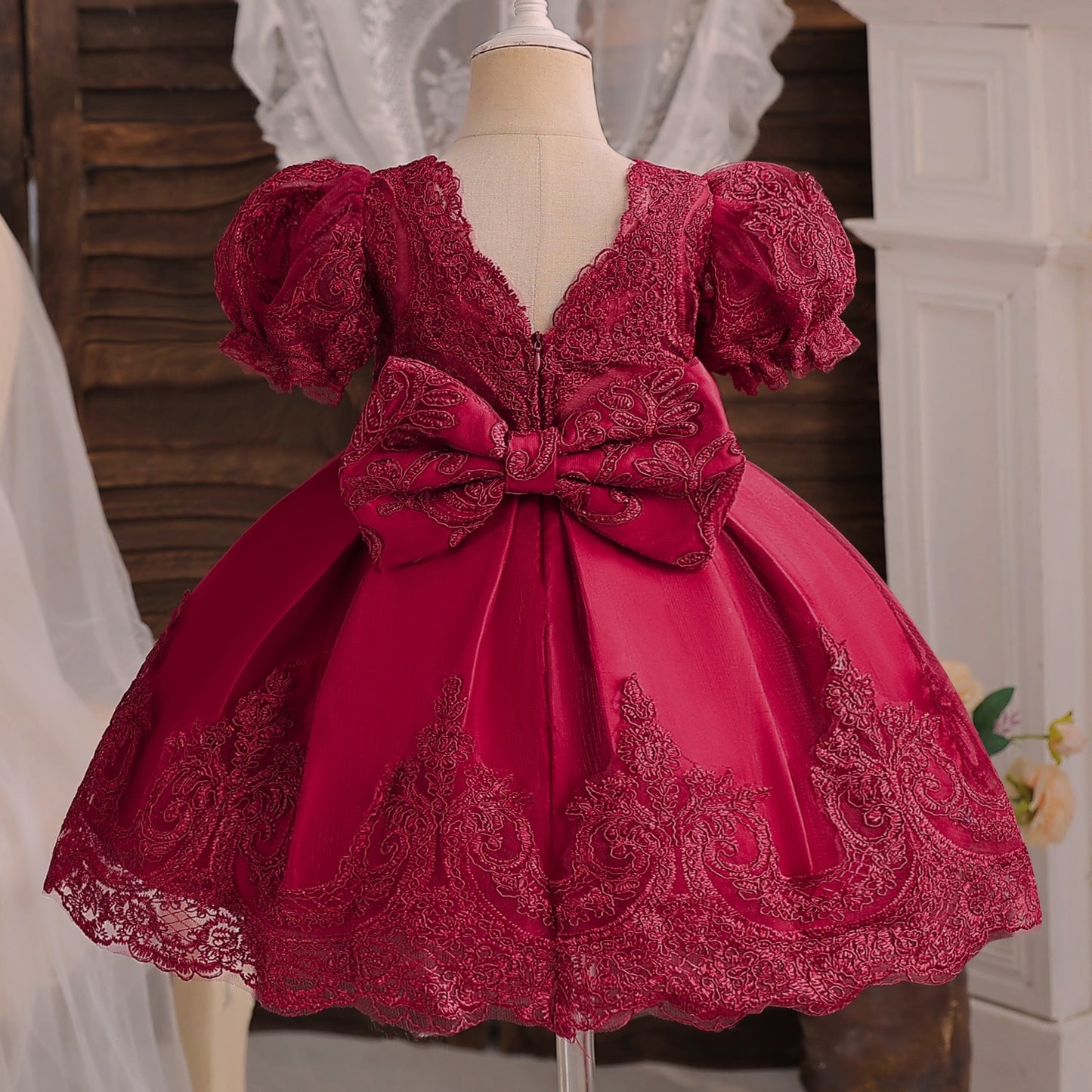 12M Baby Girl 1 Year Birthday Dress Newborn Christening Gown Infant Girls Dress Toddler Baptism Dresses Little Baby Vestidos