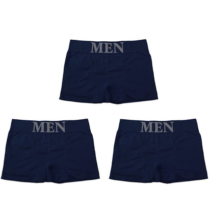 3Pcs/Lot Men&#39;s Panties Underwear Boxers Breathable Man Boxer Solid Underpants Comfortable Male Brand Shorts Black Blue Underwear