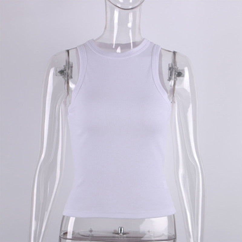Summer Sexy Backless Tank Top Women Sleeveless Vest Quality Y2k Knitted Camis Tank Tops Women Casual Solid Color Basic Camisole