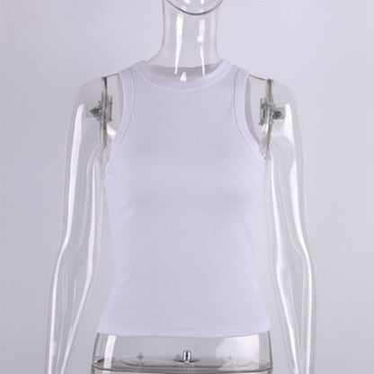 Summer Sexy Backless Tank Top Women Sleeveless Vest Quality Y2k Knitted Camis Tank Tops Women Casual Solid Color Basic Camisole