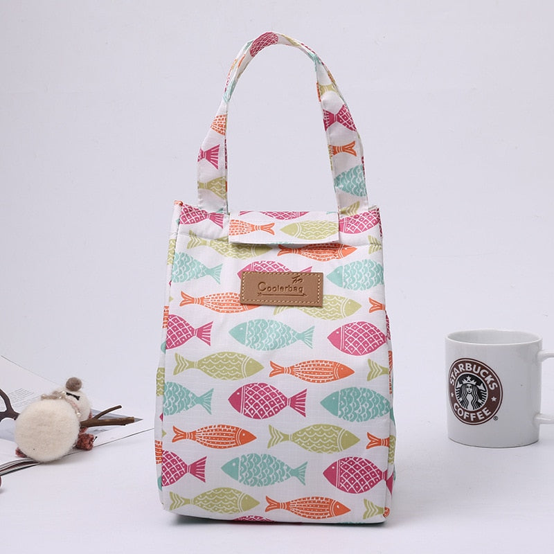 Fashion Lunch Bag Insulated Thermal  Lovely Cat Multicolor Breakfast Box Bags Women Portable Hand Pack Picnic Travel Products