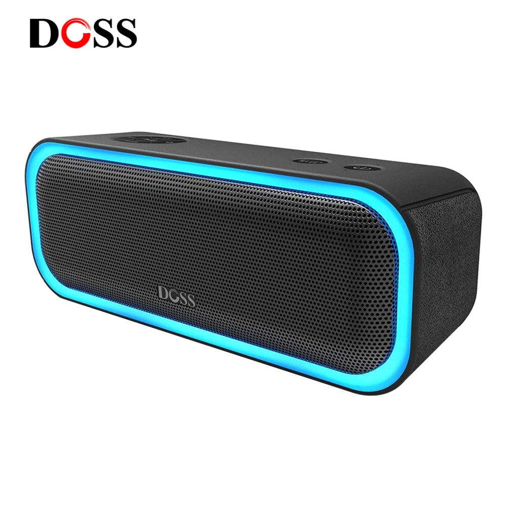 DOSS TWS Wireless Bluetooth Speaker SoundBox Pro Enhanced Bass Stereo Sound Box Portable IPX5 Waterproof Music Player Speakers