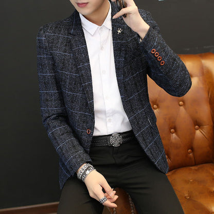 Men Suit Blazers Jackets New Spring Autumn Plaid Casual Suits Jackets Coats Business Formal Wear Men Slim Fit Blazers Size 5XL