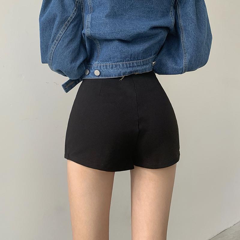 Sexy Split Shorts Skirt Women&#39;s Office Ladies Suit Skirt Summer New Black Mini A-line Pants Skirt High Waist Wide Leg Shorts