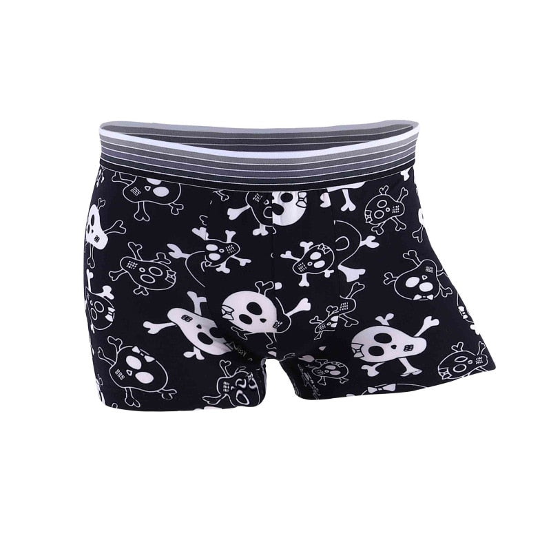 Man Women Modal Cute Lovely Cat Cartoon Underwear Fashion Personality Middle Waist Elasticity Breathable Panties Boxers