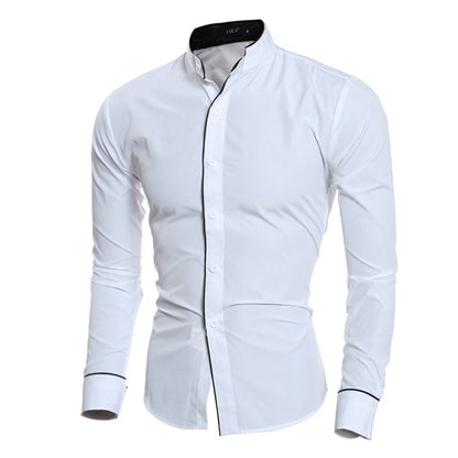 Men&#39;s Luxury Casual Formal Shirt Long Sleeve Slim Fit Business Dress Shirts Tops