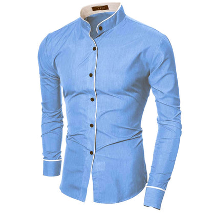 Men&#39;s Luxury Casual Formal Shirt Long Sleeve Slim Fit Business Dress Shirts Tops